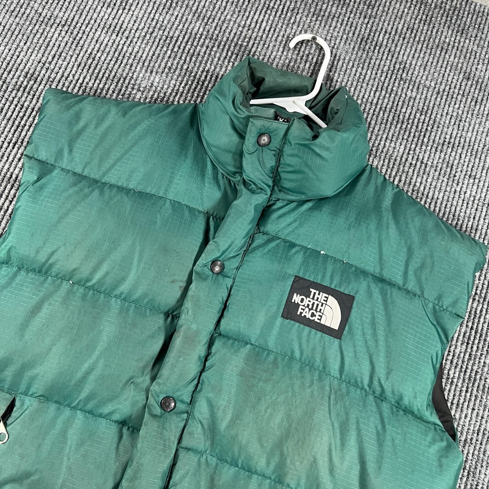 Vintage The North Face Puff Vest Mens Medium Green Outdoor Camping Hiking